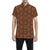 Agricultural Brown Wheat Print Pattern Men's Short Sleeve Button Up Shirt