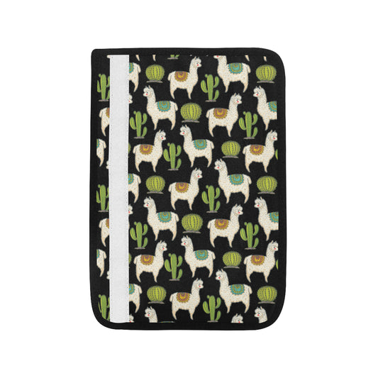 Alpaca Cactus Pattern Print Design 07 Car Seat Belt Cover