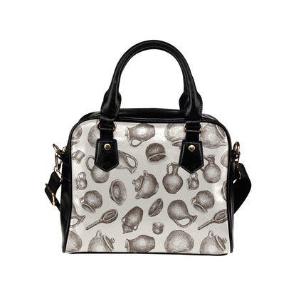 Pottery Pattern Print Design A01 Shoulder Handbag
