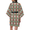 Aztec Pattern Print Design 01 Women's Short Kimono