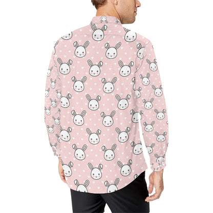 Rabbit Pattern Print Design RB02 Men's Long Sleeve Shirt