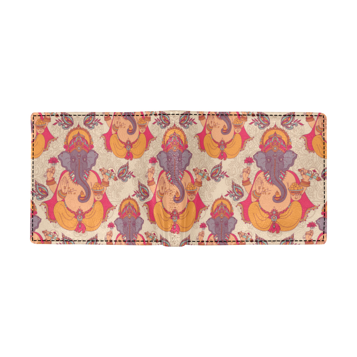 Ganesha Indian Pattern Print Design 02 Men's ID Card Wallet