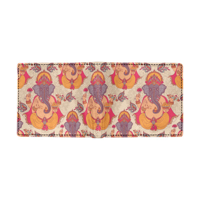 Ganesha Indian Pattern Print Design 02 Men's ID Card Wallet