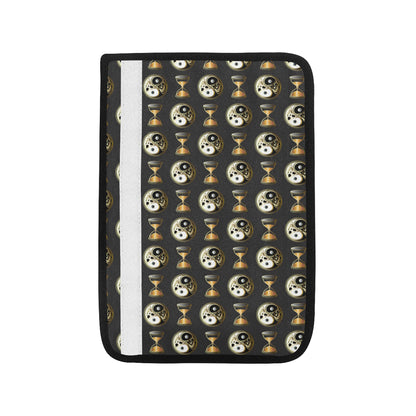 Yin Yang Skull Themed Design Print Car Seat Belt Cover