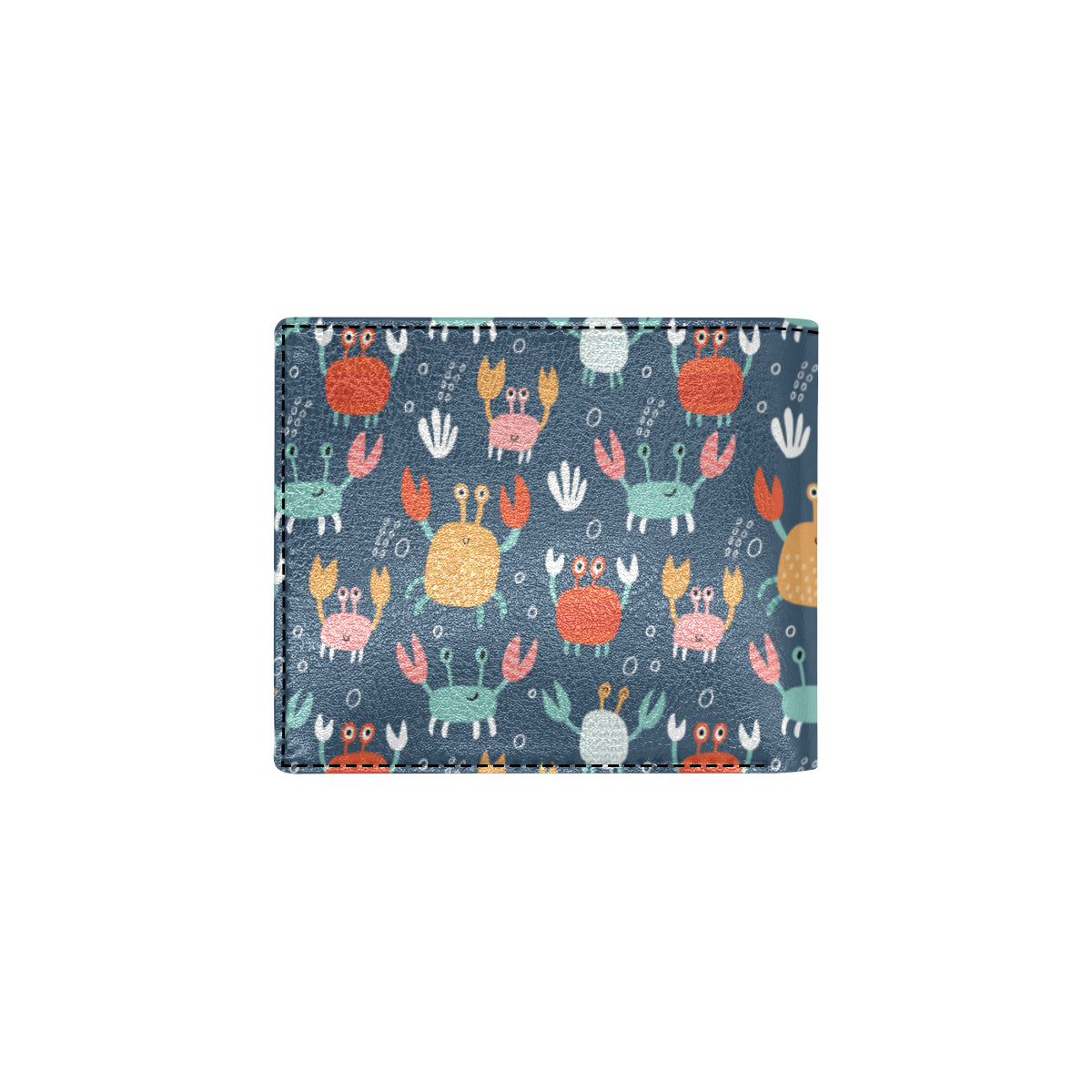 Crab Pattern Print Design 05 Men's ID Card Wallet