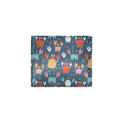 Crab Pattern Print Design 05 Men's ID Card Wallet