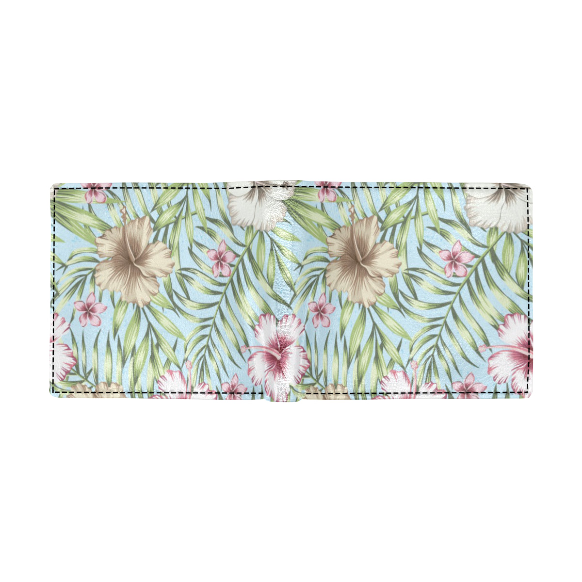 Tropical Flower Pattern Print Design TF05 Men's ID Card Wallet