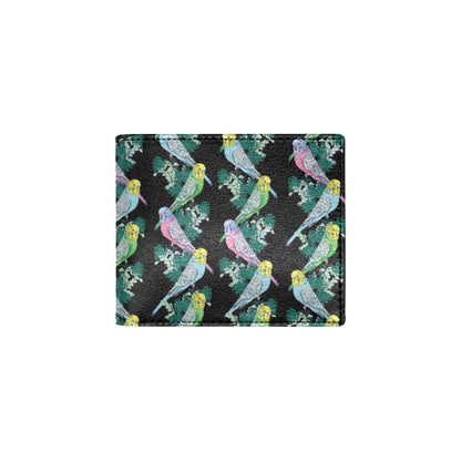 Budgerigar Pattern Print Design 03 Men's ID Card Wallet