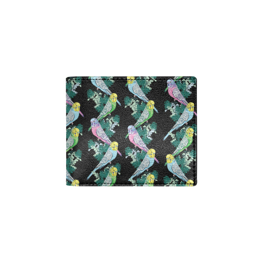 Budgerigar Pattern Print Design 03 Men's ID Card Wallet