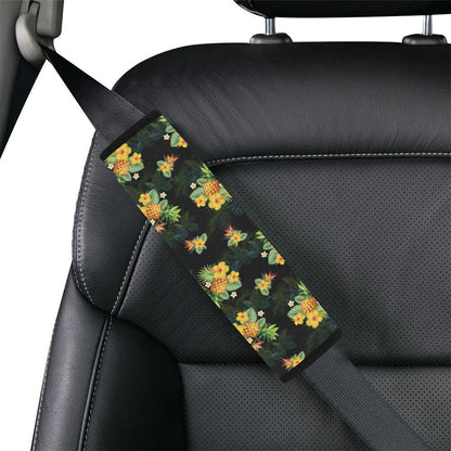 Pineapple Tropical Flower Print Pattern Car Seat Belt Cover