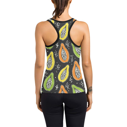 Papaya Pattern Print Design PP05 Women's Racerback Tank Top