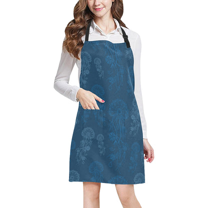 Jellyfish Pattern Print Design 01 Apron with Pocket