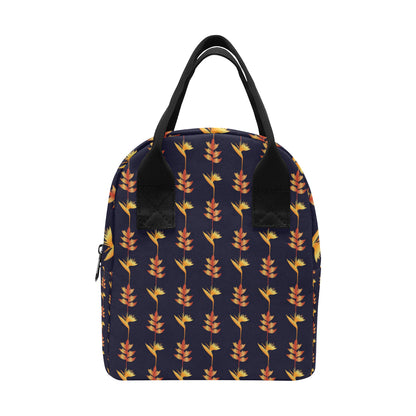 Heliconia Pattern Print Design HL06 Insulated Lunch Bag