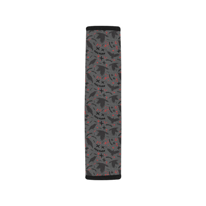 Crow Pattern Print Design 02 Car Seat Belt Cover