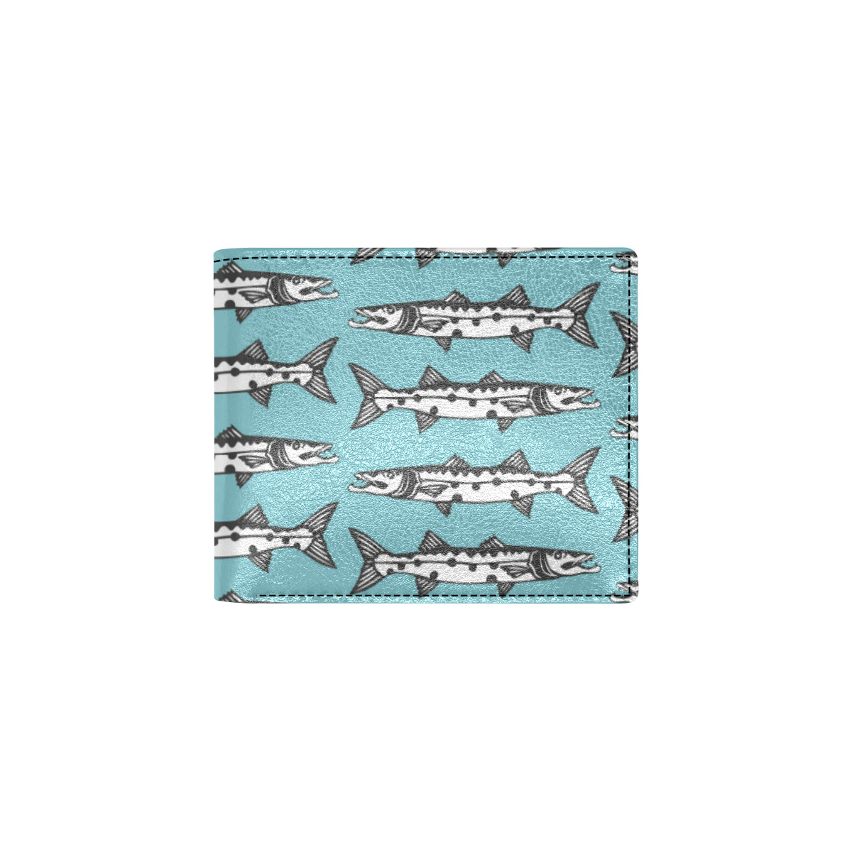 Barracuda Pattern Print Design 03 Men's ID Card Wallet