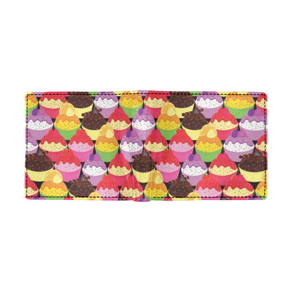 Cupcake Pattern Print Design CP02 Men's ID Card Wallet