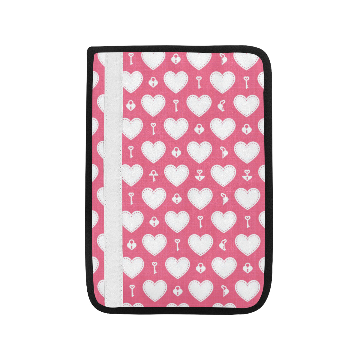 Heart Key Pattern Print Design HE09 Car Seat Belt Cover
