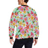 Plumeria Pattern Print Design PM014 Men Long Sleeve Sweatshirt