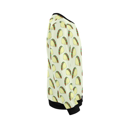 Taco Pattern Print Design TC05 Men Long Sleeve Sweatshirt