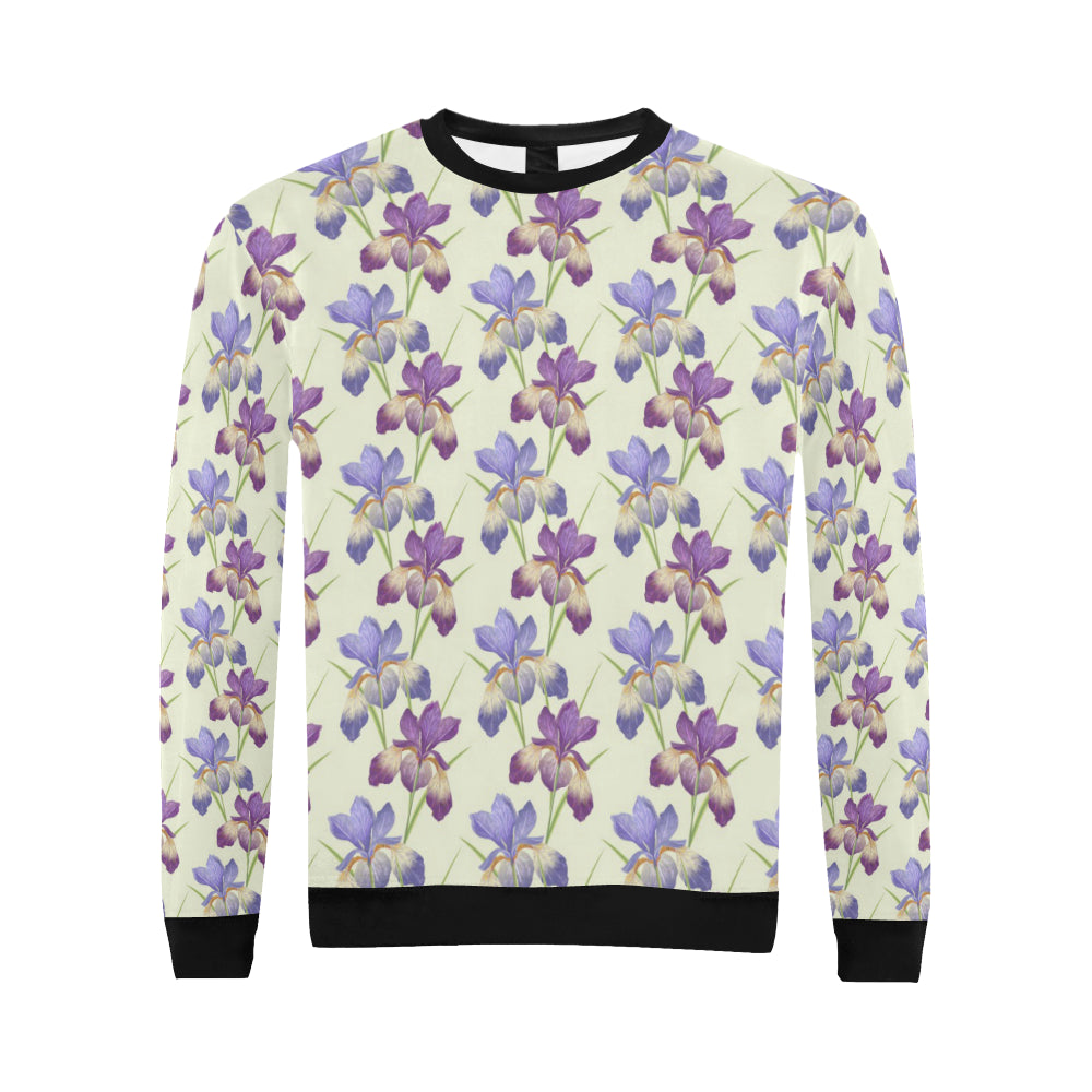 Iris Pattern Print Design IR08 Men Long Sleeve Sweatshirt