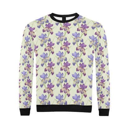 Iris Pattern Print Design IR08 Men Long Sleeve Sweatshirt
