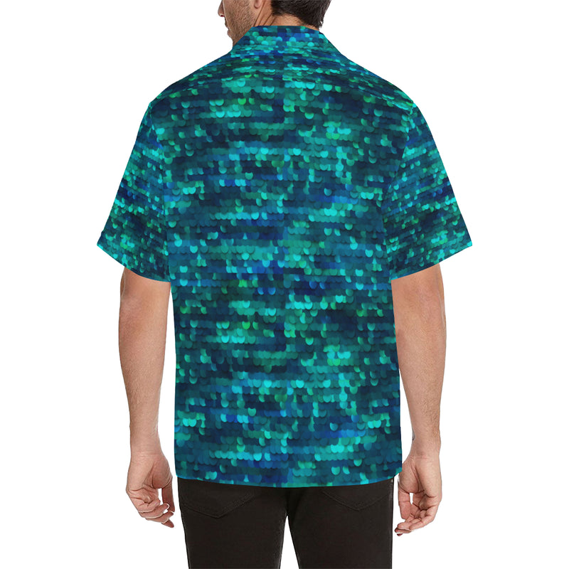 Mermaid Scales Pattern Print Design 06 Men's Hawaiian Shirt