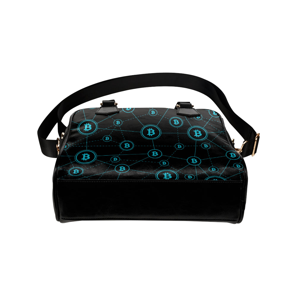 Cryptocurrency Pattern Print Design 01 Shoulder Handbag