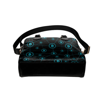 Cryptocurrency Pattern Print Design 01 Shoulder Handbag