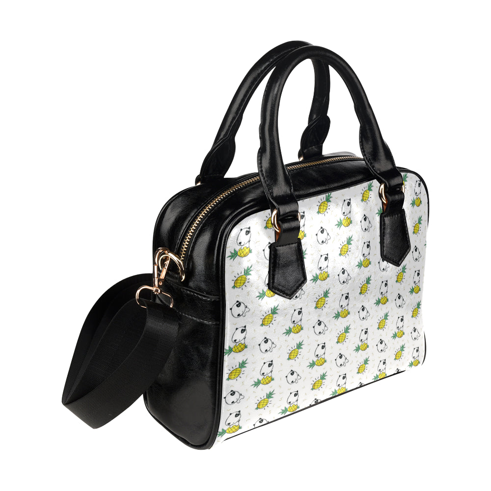 Bull Terriers Pattern Print Design 05 Shoulder Handbag