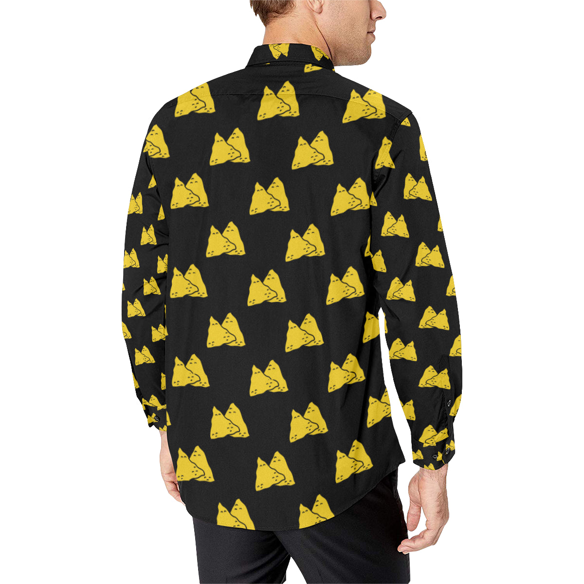 Nachos Pattern Print Design A02 Men's Long Sleeve Shirt
