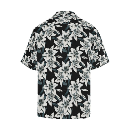 Lily Pattern Print Design 03 Men's Hawaiian Shirt