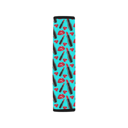 Lipstick Pattern Print Design LT02 Car Seat Belt Cover