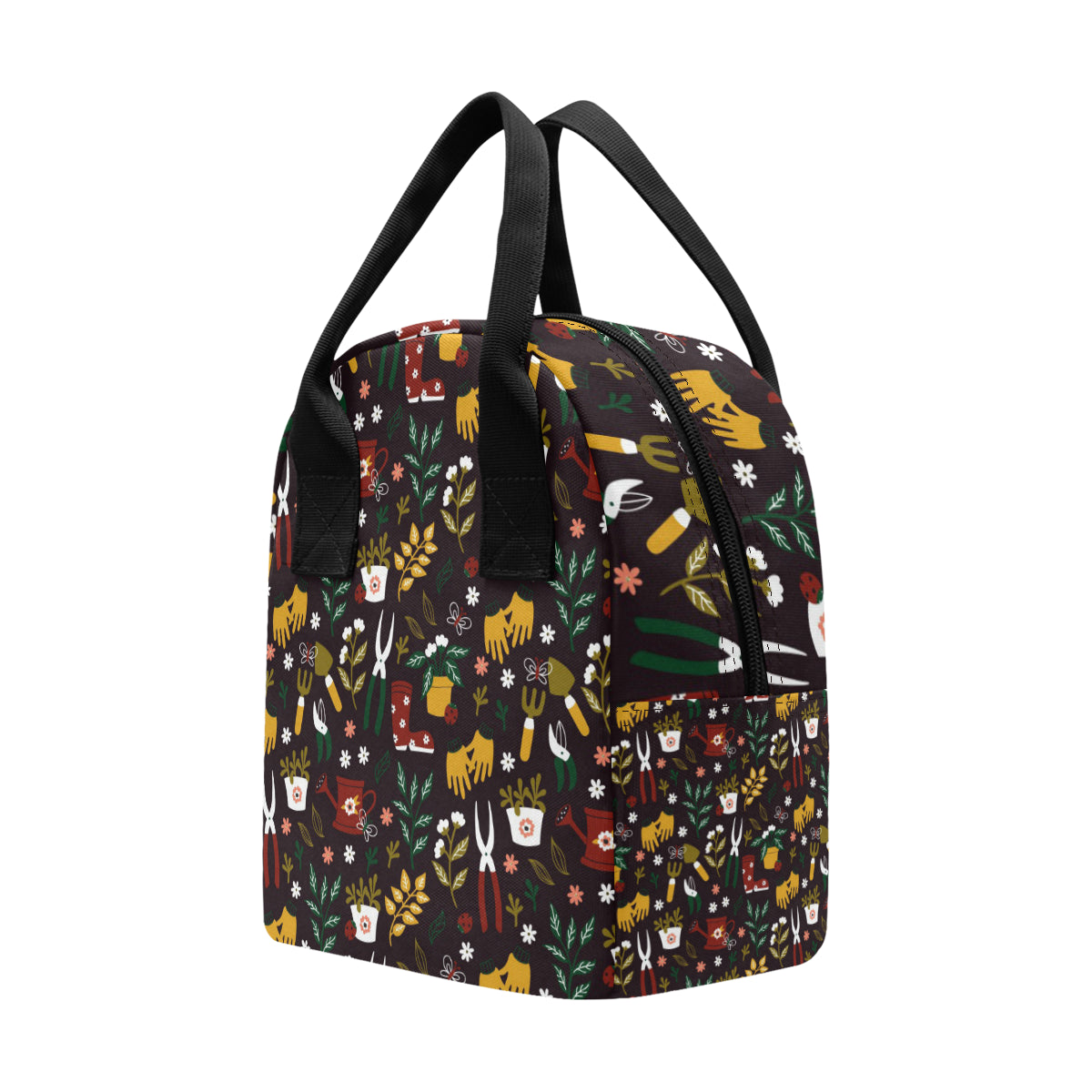 Gardening Pattern Print Design G05 Insulated Lunch Bag