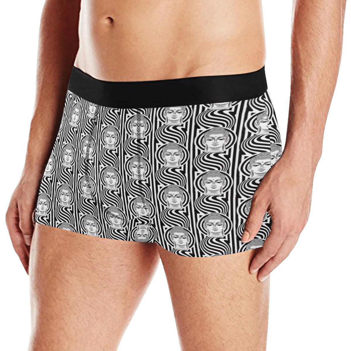 Buddha Pattern Print Design 05 Men's Boxer Briefs