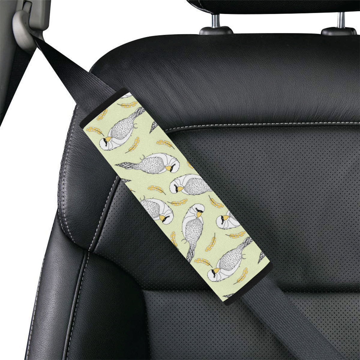 Parakeet Pattern Print Design A03 Car Seat Belt Cover