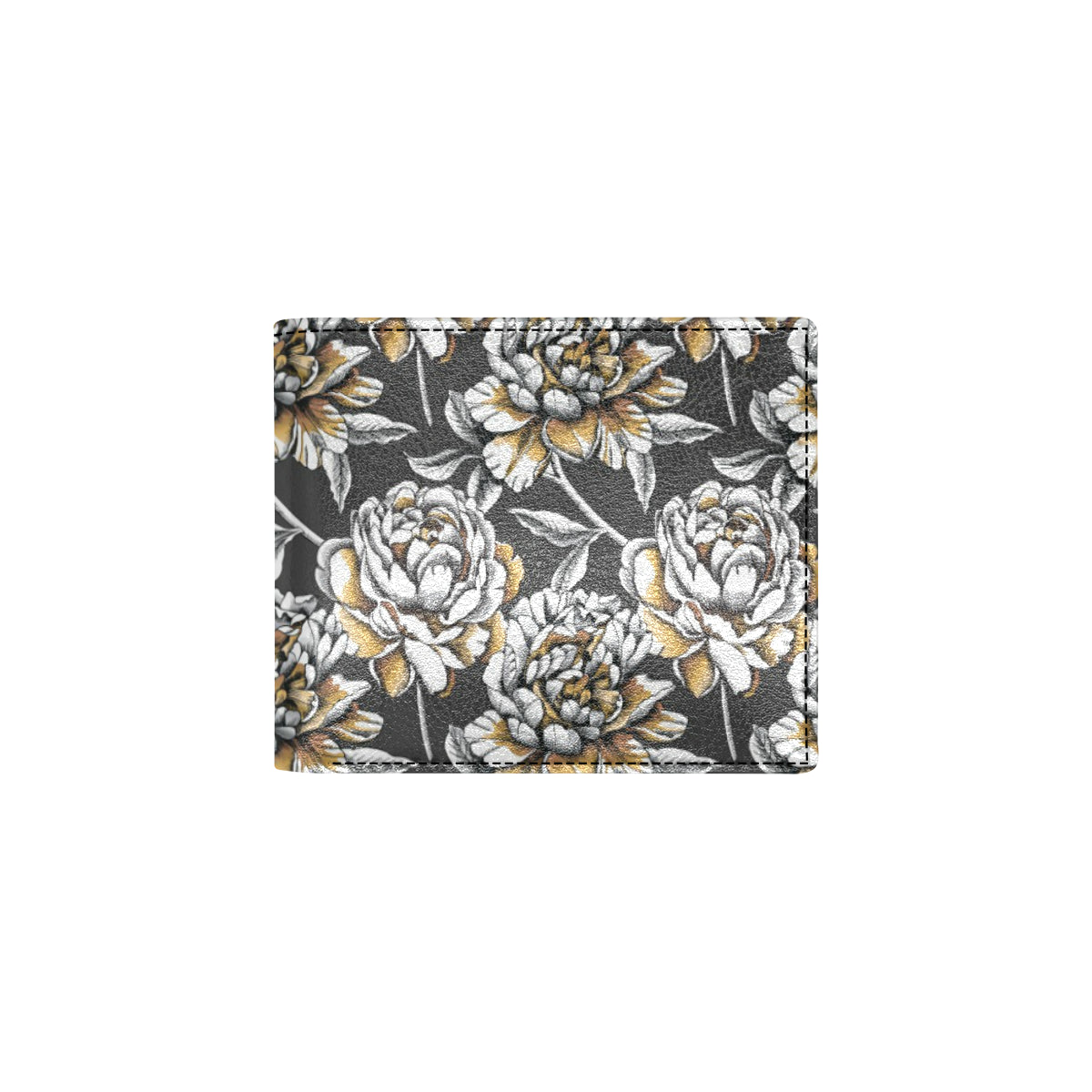 Peony Pattern Print Design PE06 Men's ID Card Wallet