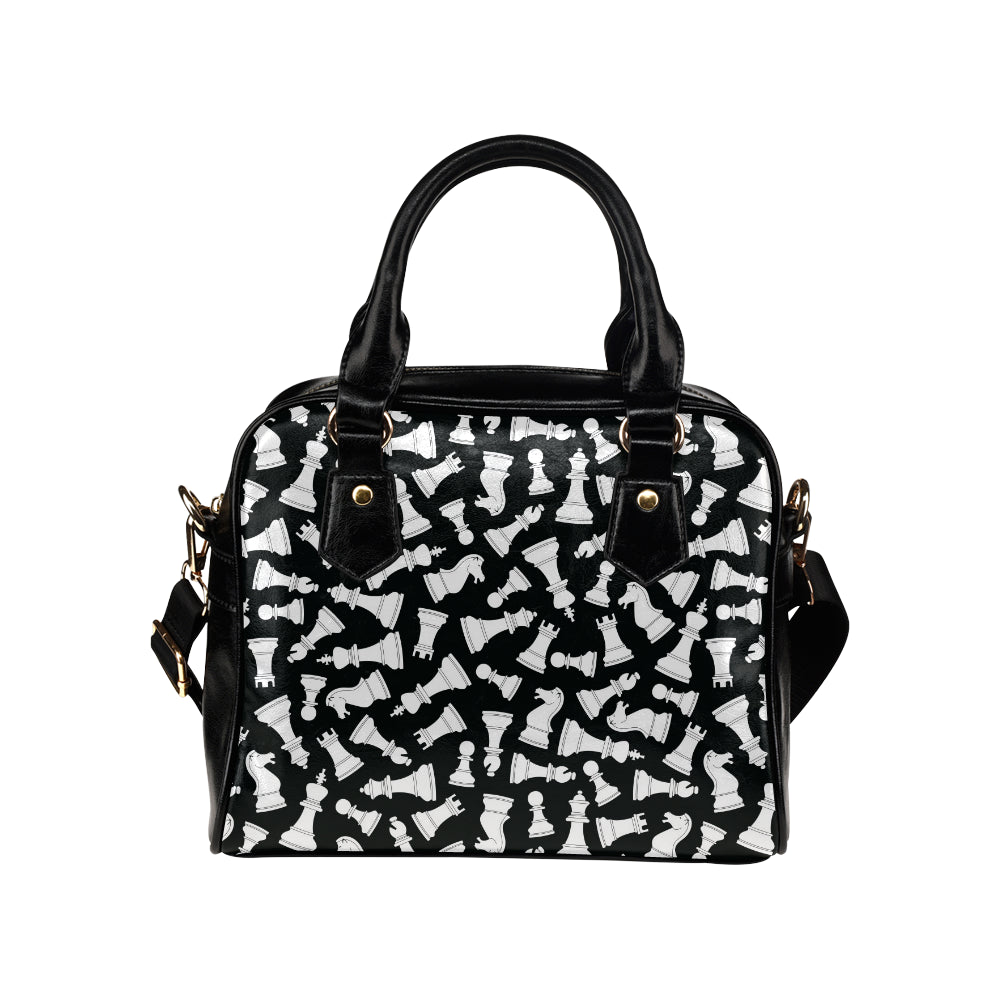 Chess Pattern Print Design 01 Shoulder Handbag