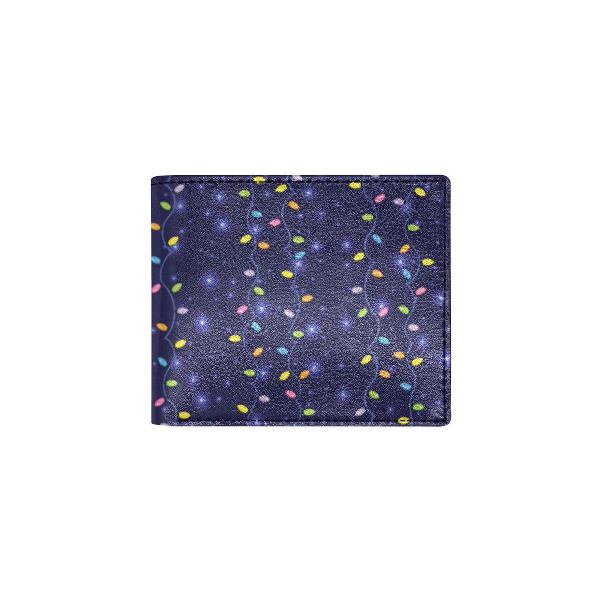 Christmas Light Pattern Print Design 03 Men's ID Card Wallet