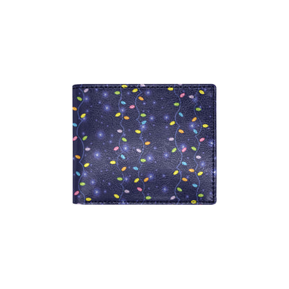 Christmas Light Pattern Print Design 03 Men's ID Card Wallet