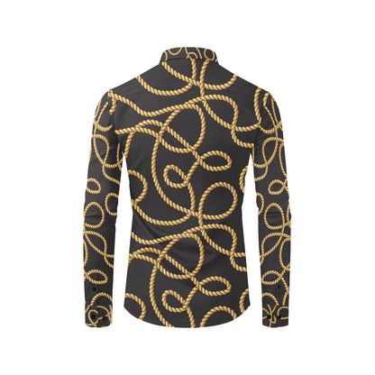 Rope Pattern Print Design A04 Men's Long Sleeve Shirt