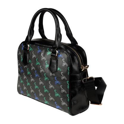 Motocross Pattern Print Design 02 Shoulder Handbag