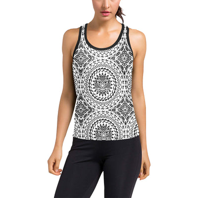 Polynesian Tribal Mask Women's Racerback Tank Top