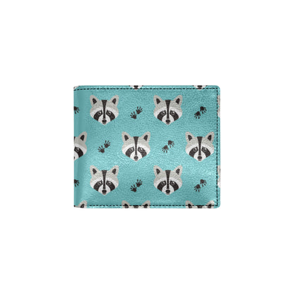 Raccoon Pattern Print Design A01 Men's ID Card Wallet
