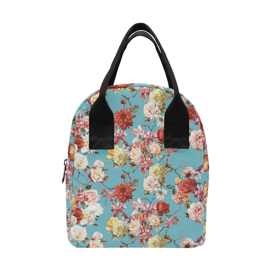 Summer Floral Pattern Print Design SF05 Insulated Lunch Bag
