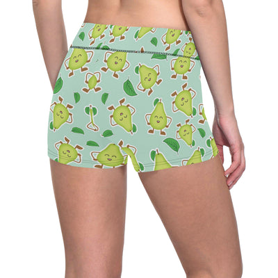 Avocado Pattern Print Design AC011 Yoga Shorts