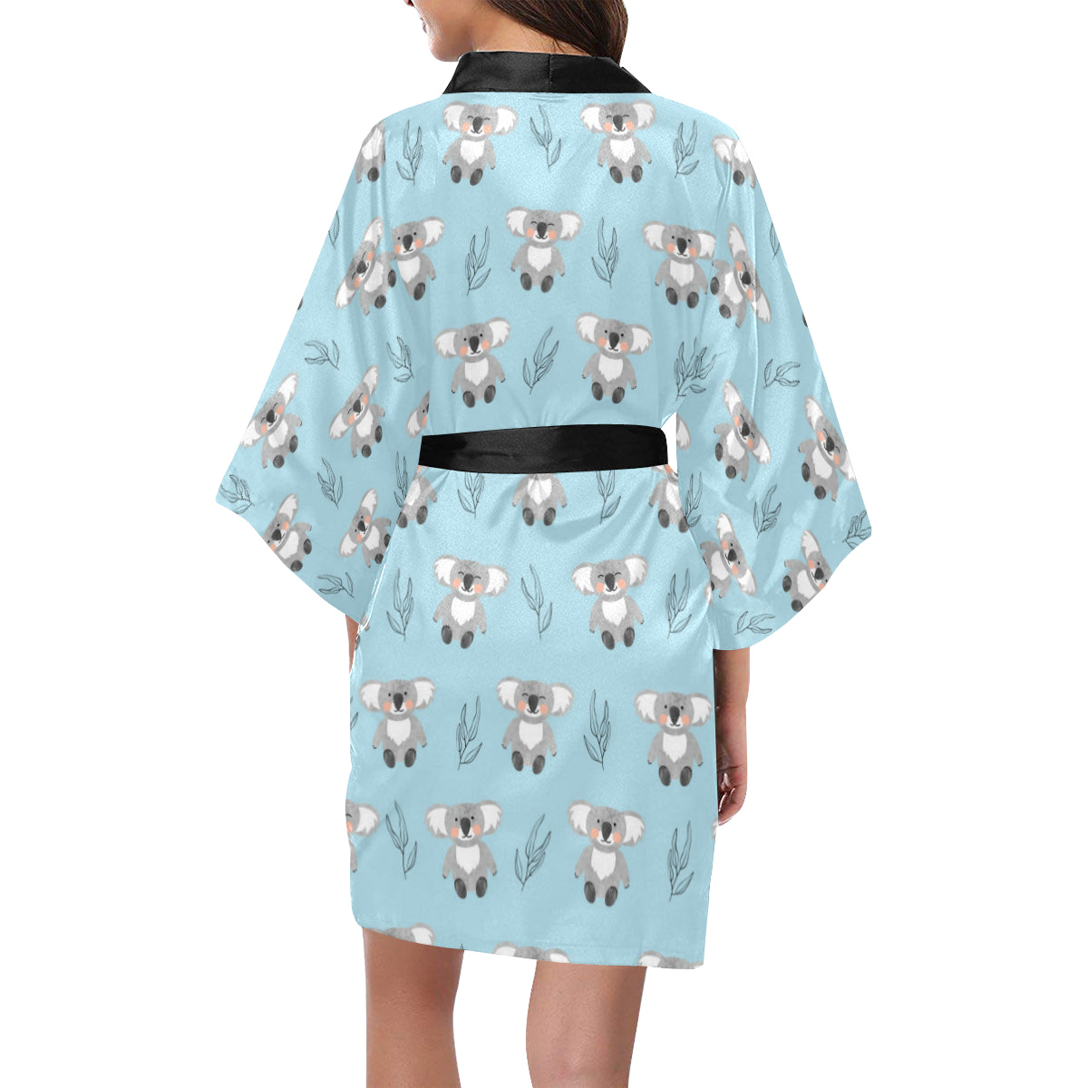 Koala Pattern Print Design 01 Women's Short Kimono