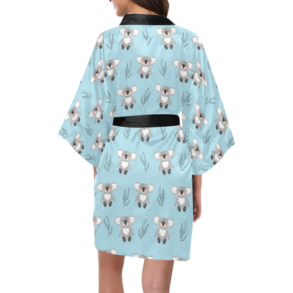 Koala Pattern Print Design 01 Women's Short Kimono