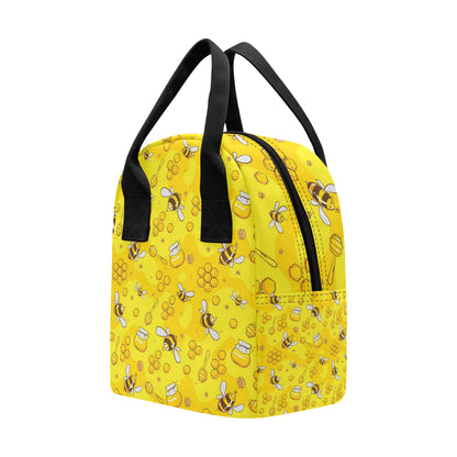 Bee Pattern Print Design BEE01 Insulated Lunch Bag