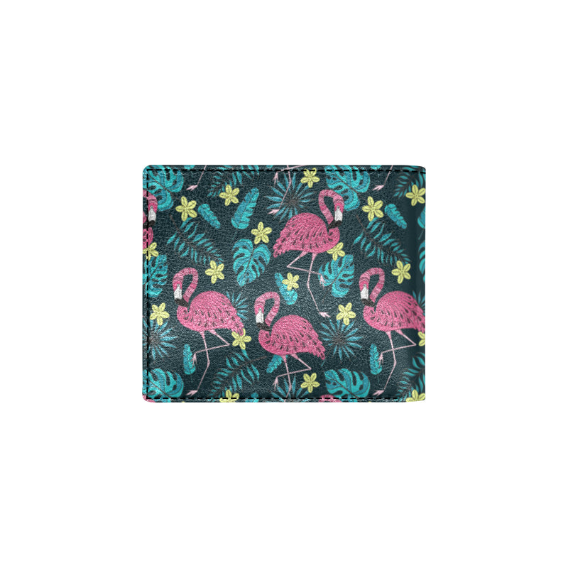 Flamingo Print Pattern Men's ID Card Wallet