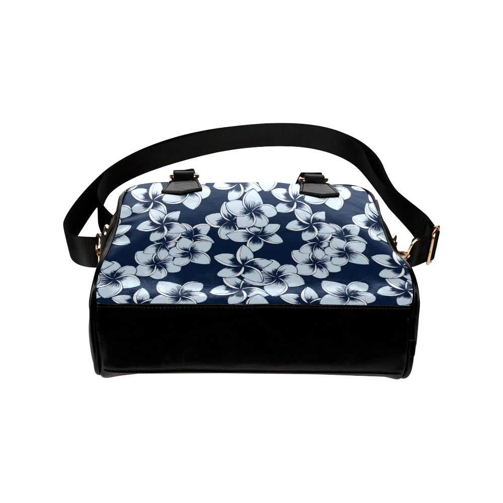 Plumeria Pattern Print Design A02 Shoulder Handbag